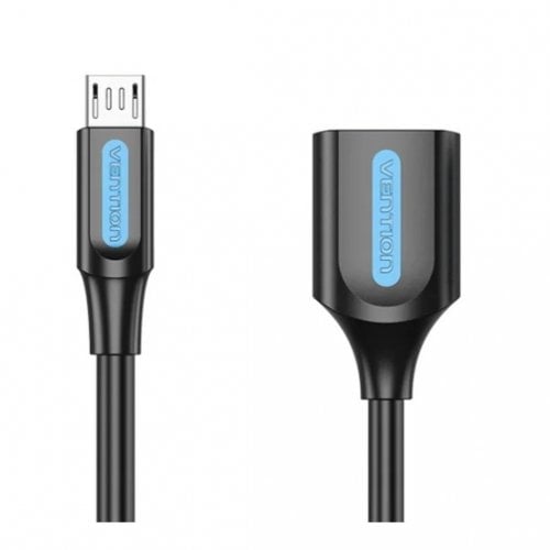 Адаптер Vention USB 2.0 microUSB to USB OTG 0.15m (CCUBB) Black купить в Украине | Telemart фото