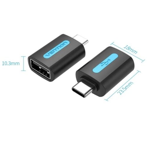 Адаптер Vention USB 2.0 Type-C to USB OTG (CDTB0) Black купить в Украине | Telemart фото