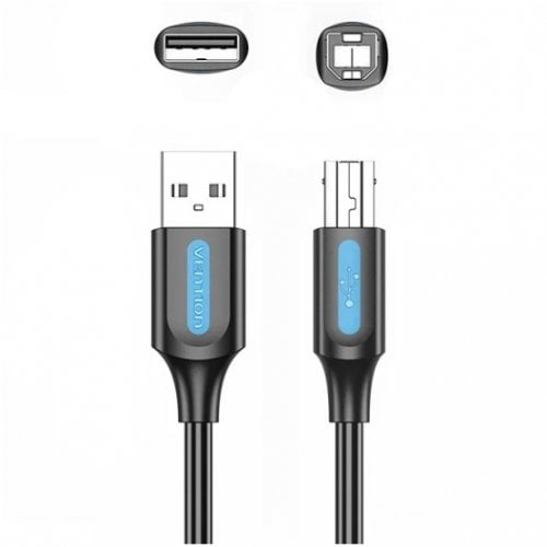 Кабель Vention USB 2.0 to USB Type-B 1m (COQBF) Black купить в Украине | Telemart фото