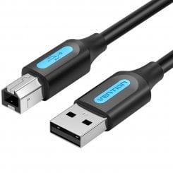 Кабель Vention USB 2.0 to USB Type-B 1.5m (COQBG) Black