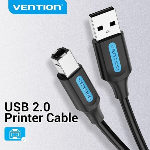 Кабель Vention USB 2.0 to USB Type-B 1.5m (COQBG) Black купить в Украине | Telemart фото