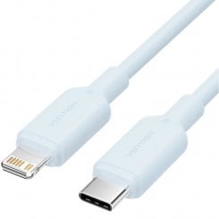 Кабель Vention USB 2.0 Type-C to Lightning 27W 1m (LAKSF) Light Blue
