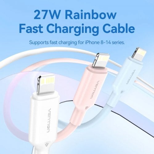 Кабель Vention USB 2.0 Type-C to Lightning 27W 1m (LAKSF) Light Blue купити в Україні | Telemart фото