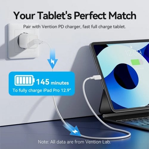 Кабель Vention USB 2.0 Type-C to Lightning 27W 1m (LAKSF) Light Blue купити в Україні | Telemart фото