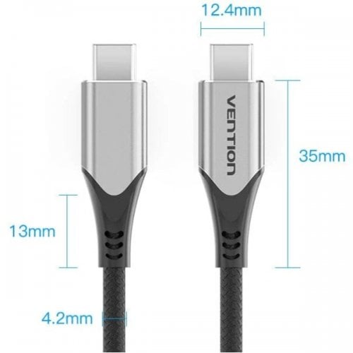 Кабель Vention USB 3.1 Type-C to USB Type-C 60W 0.5m (TAAHD) Black купить в Украине | Telemart фото