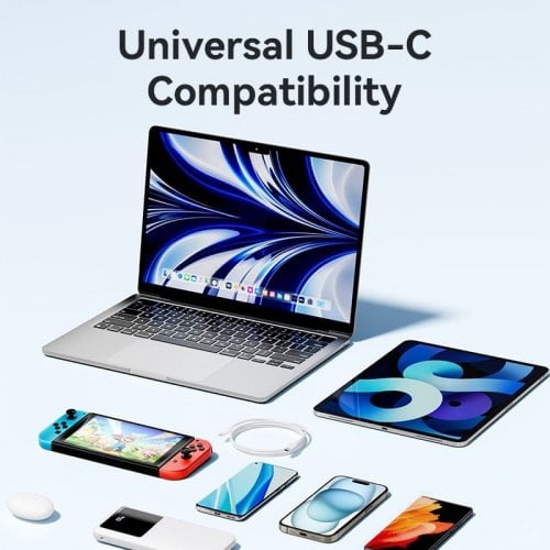 Кабель Vention USB 2.0 Type-C to USB Type-C 60W 1m (TRCWF) White купить в Украине | Telemart фото
