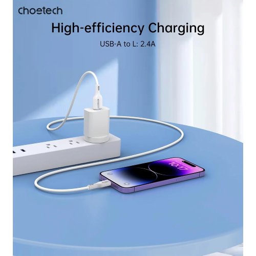 Кабель Choetech USB 2.0 to Lightning 1m (XAL-0003-WH-V2) White купити в Україні | Telemart фото
