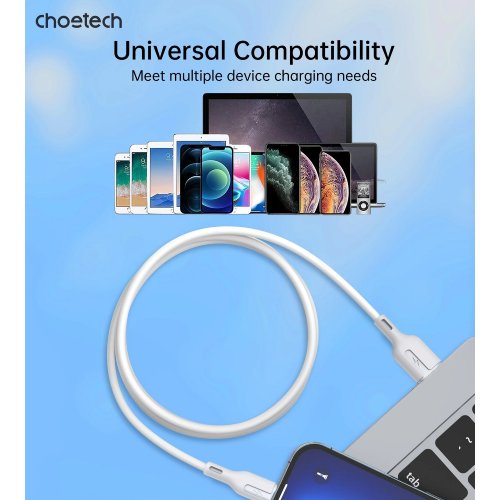 Кабель Choetech USB 2.0 to Lightning 1m (XAL-0003-WH-V2) White купити в Україні | Telemart фото