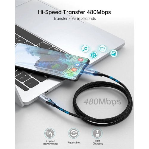 Кабель Choetech USB 2.0 Type-C to USB Type-C 100W 1.8m (XCC-1002) Black купити в Україні | Telemart фото