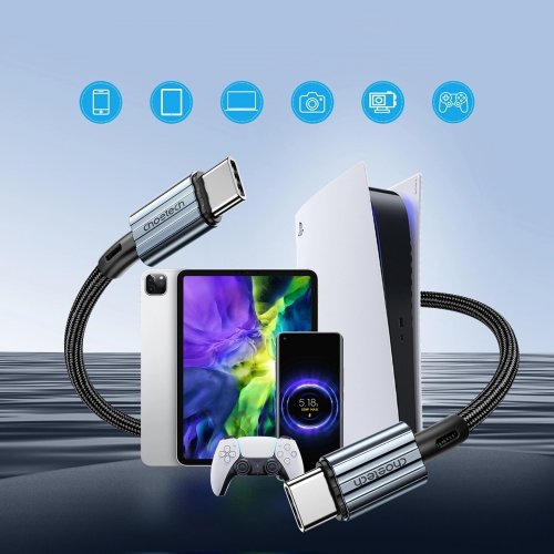 Кабель Choetech USB 2.0 Type-C to USB Type-C 60W 1.2m (XCC-1014) Black купити в Україні | Telemart фото