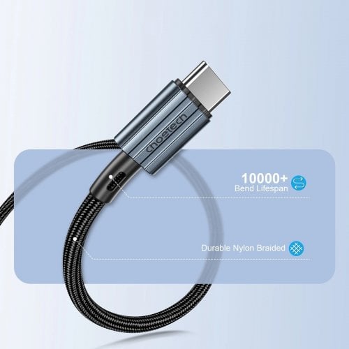 Кабель Choetech USB 2.0 Type-C to USB Type-C 60W 1.2m (XCC-1014) Black купити в Україні | Telemart фото