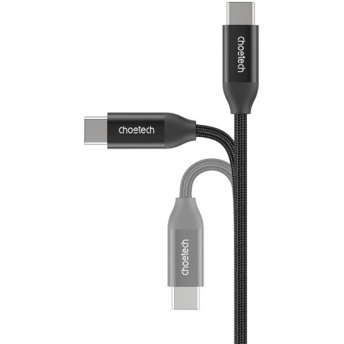Кабель Choetech USB 3.1 Type-C to USB Type-C 240W 1.2m (XCC-1035) Black купити в Україні | Telemart фото