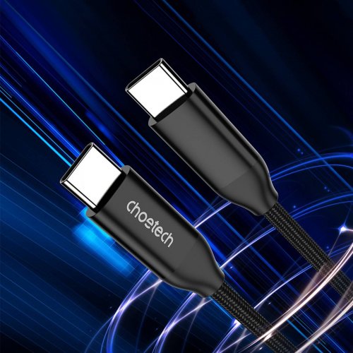 Кабель Choetech USB 3.1 Type-C to USB Type-C 240W 1.2m (XCC-1035) Black купити в Україні | Telemart фото
