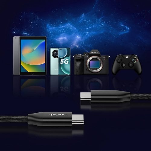 Кабель Choetech USB 3.1 Type-C to USB Type-C 240W 2m (XCC-1036) Black купити в Україні | Telemart фото