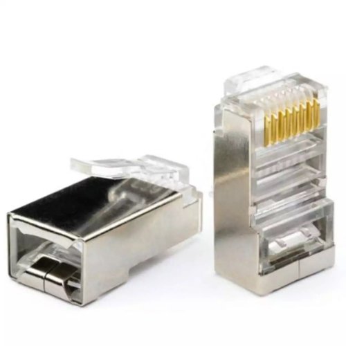 Конектор Kingda RJ45 8P8C Cat5e FTP (KD-PG8015-C5e) Silver купити в Україні | Telemart фото