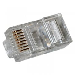 Конектор Kingda RJ45 8P8C Cat5e UTP (KD-PG8016-C5e) Transparent