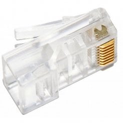 Конектор Kingda RJ45 8P8C Cat5e UTP Pass-Through (KD-PG8032-C5e) Transparent