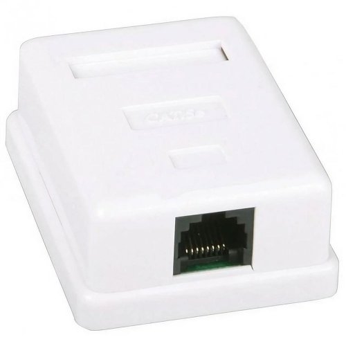 Розетка Kingda Cat5e UTP 1 Port Surface Mount Box (KD-WP6034-C5e) White купить в Украине | Telemart фото
