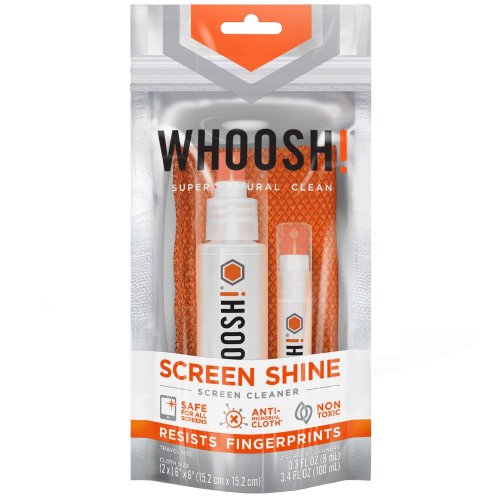 Набір для чищення Whoosh! DUO Screen Cleaner Spray 100ml + Pocket Spray 8ml + 2 Microfiber Cloths 14 x 14cm (1FG108ENFR) купити в Україні | Telemart фото
