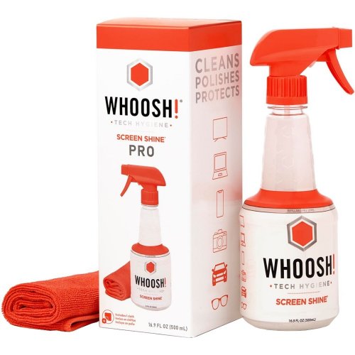 Набір для чищення Whoosh! Screen Cleaner Spray 500ml + Microfiber Cloth 35 x 35cm Retail Box (1FG500WBOX) купити в Україні | Telemart фото