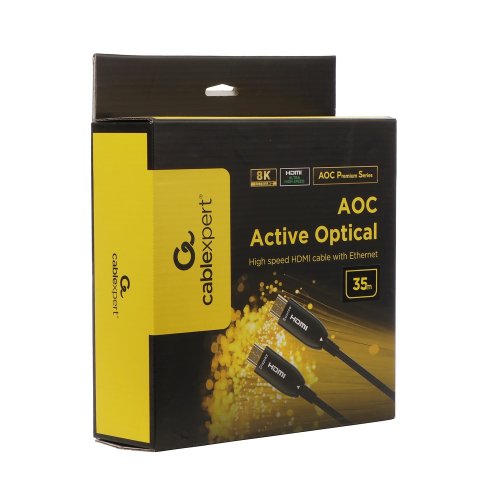 Кабель оптический (AOC) Cablexpert HDMI to HDMI V2.1 8K 35m (CCBP-HDMI8K-AOC-35M-EU) купить в Украине | Telemart фото