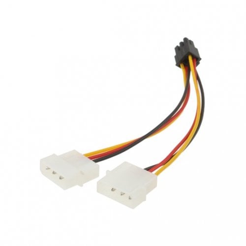 Переходник China 2 x Molex to PCI-E 6 Pin 0.14m (S0111) купить в Украине | Telemart фото