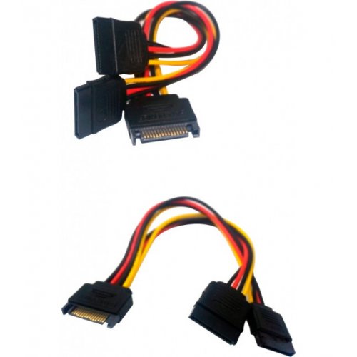 Разветвитель China SATA Power to 2 x SATA 0.2m (S0170) Black купить в Украине | Telemart фото
