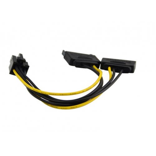 Переходник China 2 x SATA to PCI-E 6 Pin 0.2m (S0409) Black купить в Украине | Telemart фото