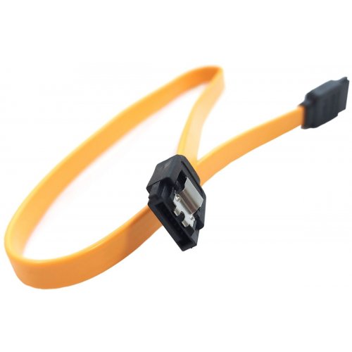 Кабель China SATA III с защелкой 0.5m (S0640) Yellow купить в Украине | Telemart фото
