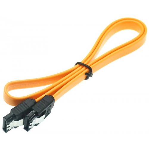 Кабель China SATA III с защелкой 0.5m (S0640) Yellow купить в Украине | Telemart фото