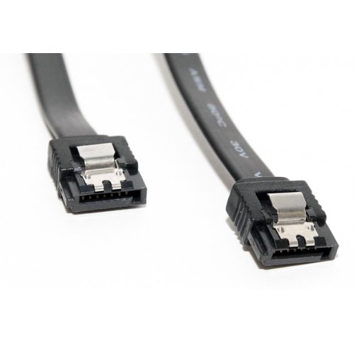 Кабель China SATA III с защелкой 0.5m (S0641) Black купить в Украине | Telemart фото