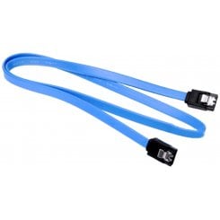 Кабель China SATA III с защелкой 0.4m (S0642) Blue