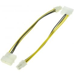 Переходник China Molex to ATX 4 Pin 0.2m (S0719) Black