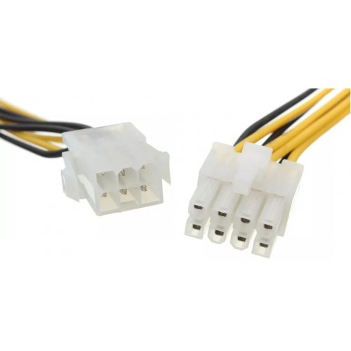 Переходник China PCI-E 8 Pin to 6 Pin M/M 0.2m (S0722) Black купить в Украине | Telemart фото