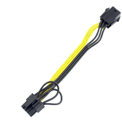 Кабель China PCI-E (VGA) 6 Pin to 8 Pin (6+2) 0.5m (S0932) Black