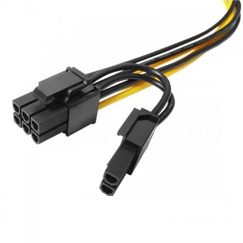 Переходник China PCI-E 6 Pin to 8 Pin M/M 0.5m (S0933) Black купить в Украине | Telemart фото