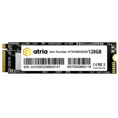 SSD-диск ATRIA X500S 3D NAND TLC 128GB M.2 (2280 PCI-E) NVMe x4 (ATNVMX500S/128) купить в Украине | Telemart фото