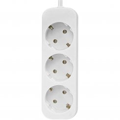Мережевий подовжувач Defender E318 1.8 м 3 розетки (992210) White