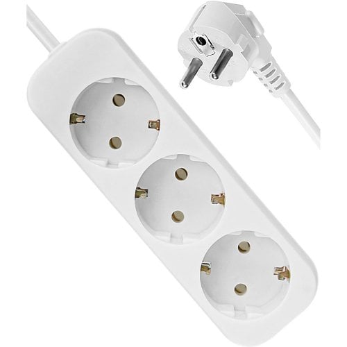 Мережевий подовжувач Defender E318 1.8 м 3 розетки (992210) White купити в Україні | Telemart фото