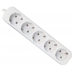 Мережевий подовжувач Defender E518 1.8 м 5 розеток (99229) White