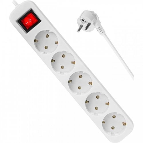 Сетевой удлинитель Defender S530 3 м 5 розеток (992420) White купить в Украине | Telemart фото