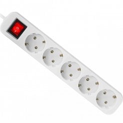 Мережевий подовжувач Defender S550 5 м 5 розеток (992430) White
