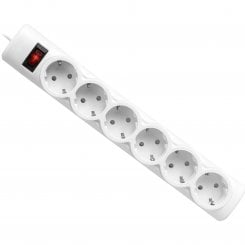 Мережевий фільтр Defender DFS151 1.8 м 6 розеток (994890) White