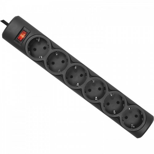Сетевой фильтр Defender DFS153 3 м 6 розеток (994950) Black купить в Украине | Telemart фото