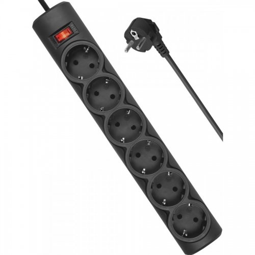 Сетевой фильтр Defender DFS153 3 м 6 розеток (994950) Black купить в Украине | Telemart фото