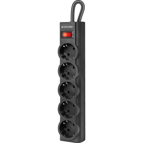 Сетевой фильтр Defender ES largo 3 м 5 розеток (994980) Black купить в Украине | Telemart фото
