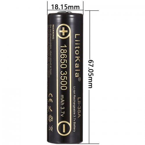 Аккумулятор LiitoKala 18650 Li-Ion 3500mAh 1 шт. (35A-JT) купить в Украине | Telemart фото