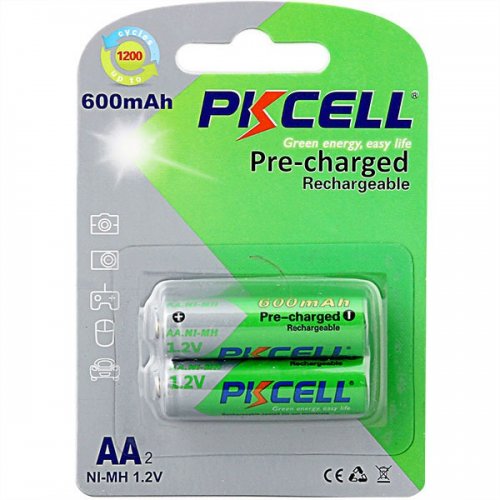 Аккумуляторы PkCell AA RTU Ni-MH 600mAh 2 шт. (AA600-2B RTU) купить в Украине | Telemart фото