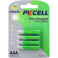 Аккумуляторы PkCell AAA RTU Ni-MH 600mAh 4 шт. (AAA600-4B RTU)