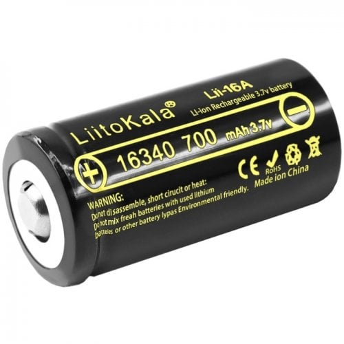 Аккумулятор LiitoKala 16340 Li-Ion 700mAh 1 шт. (Lii-16A (CR123A)) купить в Украине | Telemart фото